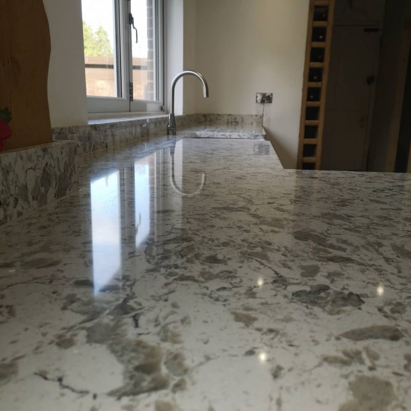 close up image of marble worktop
