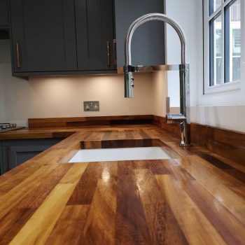 close up image of wooden worktop